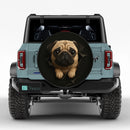 Pug Dog In A Torn Bag Jeep Car Spare Tire Cover