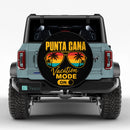 Retro Punta Cana Vacation Mode On Car Spare Tire Cover With Camera Hole