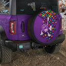 Purple Jeep M&M Chocolate Candy Spill Car Spare Tire Cover