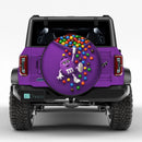 Purple Jeep M&M Chocolate Candy Spill Car Spare Tire Cover