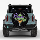 Purple TMNT Ninja Mutant Teenage Unzipped Jeep Car Spare Tire Cover