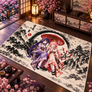 Raiden Shogun x Yae Miko Genshin Impact Japan Ink Style Rectangular Area Rug