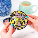 Raiku Pokemon Stained Glass Decor Coaster - Gift Idea