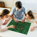 Rayquaza Pokemon Stained Glass Jigsaw Puzzle