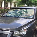Rayquaza Pokemon The Great Wave Japan Custom Car Windshield Sunshades