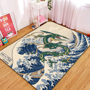 Rayquaza Pokemon The Great Wave Rectangular Area Rug