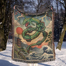 Rayquaza Pokemon Japan Style Woven Throw Blanket
