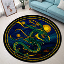 Mega Rayquaza Pokemon Starry Night Round Rug
