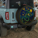 Rayquaza Starry Night Pokemon Stained Glass Jeep Car Spare Tire Cover