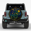 Rayquaza Starry Night Pokemon Stained Glass Jeep Car Spare Tire Cover