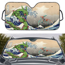 Rayquaza Vs Dyoxic Pokemon The Great Wave Custom Car Windshield Sunshades