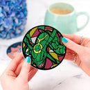 Rayquaza Pokemon Stained Glass Decor Coaster - Gift Idea