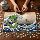 Rayquaza vs Dyoxic Pokemon The Great Wave Jigsaw Puzzle
