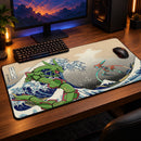Rayquaza vs Dyoxic Pokemon The Great Wave Japan Desk Mat