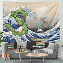 Rayquaza Vs Dyoxic Pokemon The Great Wave Tapestry