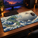 Rayquaza x Deoxys Pokemon The Great Wave Desk Mat