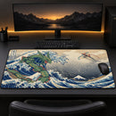 Rayquaza x Deoxys Pokemon The Great Wave Desk Mat