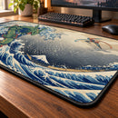 Rayquaza x Deoxys Pokemon The Great Wave Desk Mat