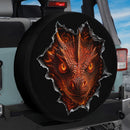 Red Dragon Tearing Car Spare Tire Cover