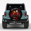 Red Jeep Finn And Jake Love Dog Car Spare Tire Cover