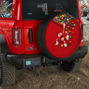 Red Jeep M&M Chocolate Candy Spill Car Spare Tire Cover