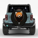Red Panda Zipper Jeep Car Spare Tire Cover