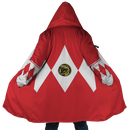 Red Ranger Mighty Morphin Power Rangers Hooded Fleece Cloak Coat