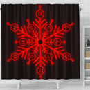 Demon Slayer Akaza Red Compass Needle Shower Curtain