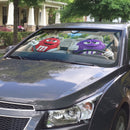 Red & Purple Funny M&M Chocolate Custom Car Windshield Sunshades