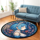 Rem From The Anime ReZero Starting Life In Another World Stained Glass Round Rug
