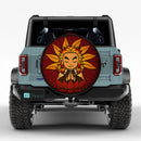 Yoga Meditation Mandala Rengoku Kyojuro Demon Slayer Stained Glass Jeep Car Spare Tire Cover