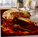 Rengoku Stained Glass Demon Slayer Rectangular Area Rug