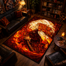 Rengoku Stained Glass Demon Slayer Rectangular Area Rug