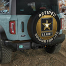 Retired Soldier For Life US Army Spare Tire Cover
