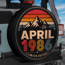 Retro April 1986 Custom Jeep Wheel Cover With Camera Hole