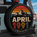 Retro April 1991 Custom Jeep Wheel Cover With Camera Hole