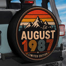 Retro August 1987 Custom Jeep Wheel Cover With Camera Hole