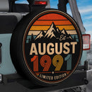 Retro August 1991 Custom Jeep Wheel Cover With Camera Hole