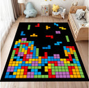 Retro Block Puzzle Rectangular Area Rug