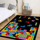 Retro Block Puzzle Rectangular Area Rug