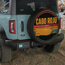 Retro Cabo Rojo Puerto Rico Map Car Spare Tire Cover