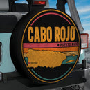 Retro Cabo Rojo Puerto Rico Map Car Spare Tire Cover
