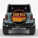 Retro Cabo Rojo Puerto Rico Map Car Spare Tire Cover