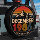 Retro December 1986 Custom Jeep Wheel Cover With Camera Hole