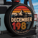Retro December 1987 Custom Jeep Wheel Cover With Camera Hole