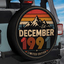 Retro December 1991 Custom Jeep Wheel Cover With Camera Hole