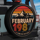 Retro February 1987 Custom Jeep Wheel Cover With Camera Hole