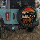 Retro January 1991 Custom Jeep Wheel Cover With Camera Hole