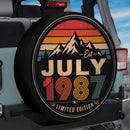 Retro July 1987 Custom Jeep Wheel Cover With Camera Hole