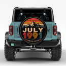 Retro July 1991 Custom Jeep Wheel Cover With Camera Hole
